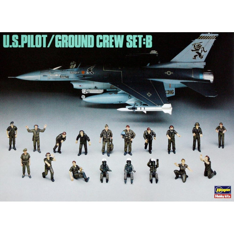 Hasegawa 1:48 U.S.Pilot and Ground Crew Set B plane model upgrade kit