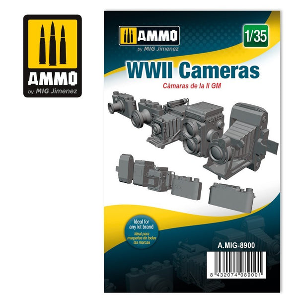 AMMO by Mig 1/35 resin Camera's Set of 5 cameras used during the 1939-1945 period
