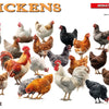 Miniart 1/35 scale Chickens! Farm and Diorama accessories