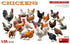 Miniart 1/35 scale Chickens! Farm and Diorama accessories