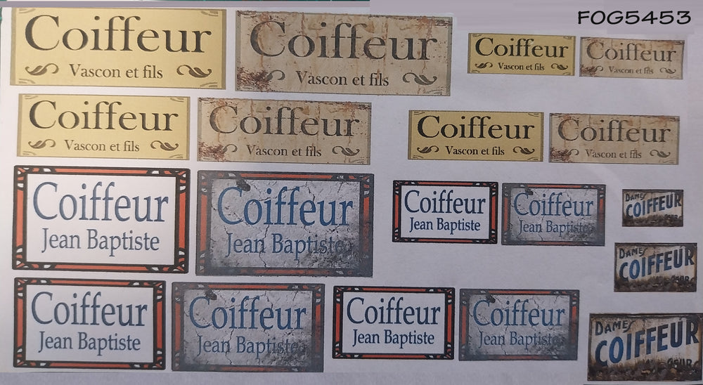 FoG Models 1/35 French Shop signs 1930 – 1940 diorama accessory