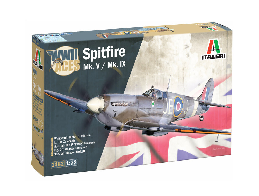 Italeri 1/72 AIRCRAFT WW2 British RAF Spitfire Mk.V / Mk.IX Aces