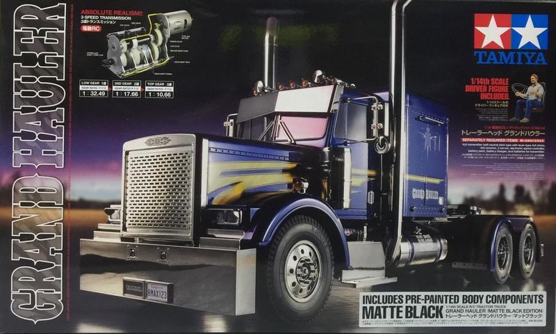 TAMIYA R/C TRUCKS - 1/14 R/C model assembly kit GRAND HAULER (MATT BLACK)