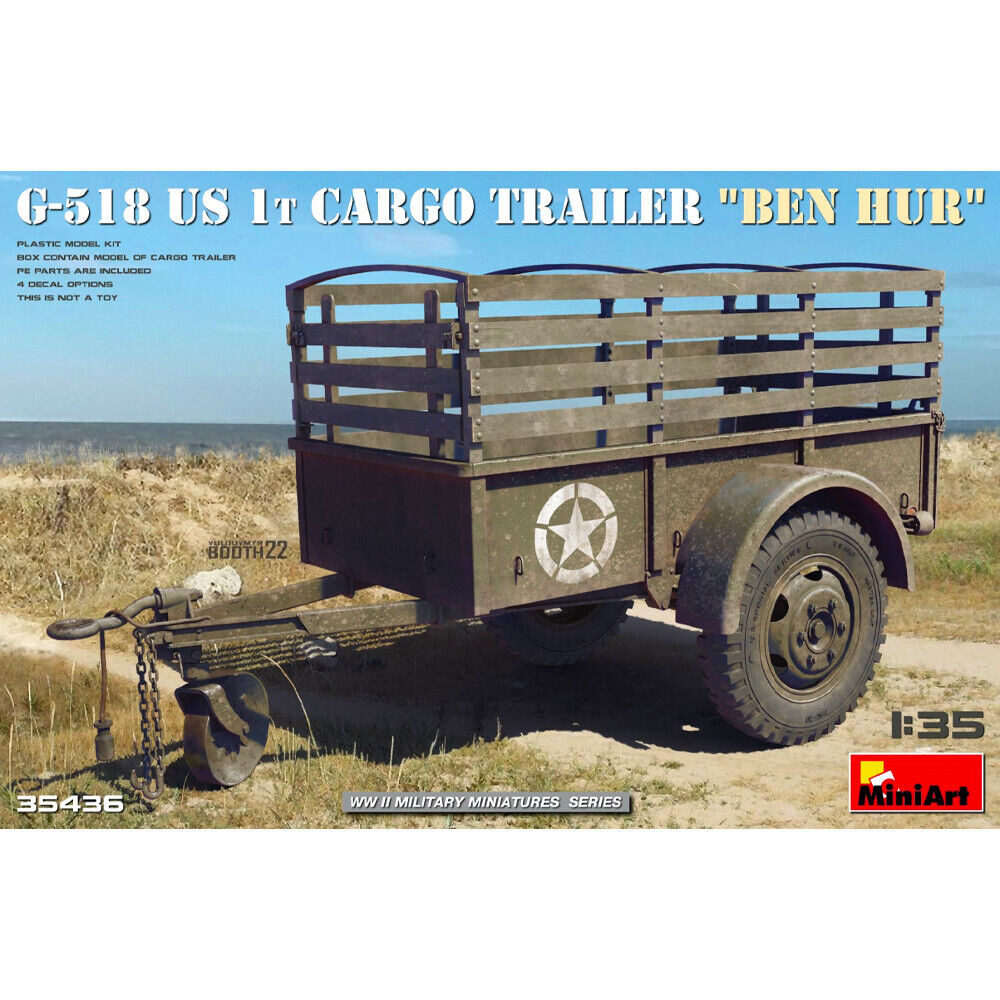 Miniart 1/35 WW2 G-618 US 1T CARGO TRAILER 'Ben Hur'