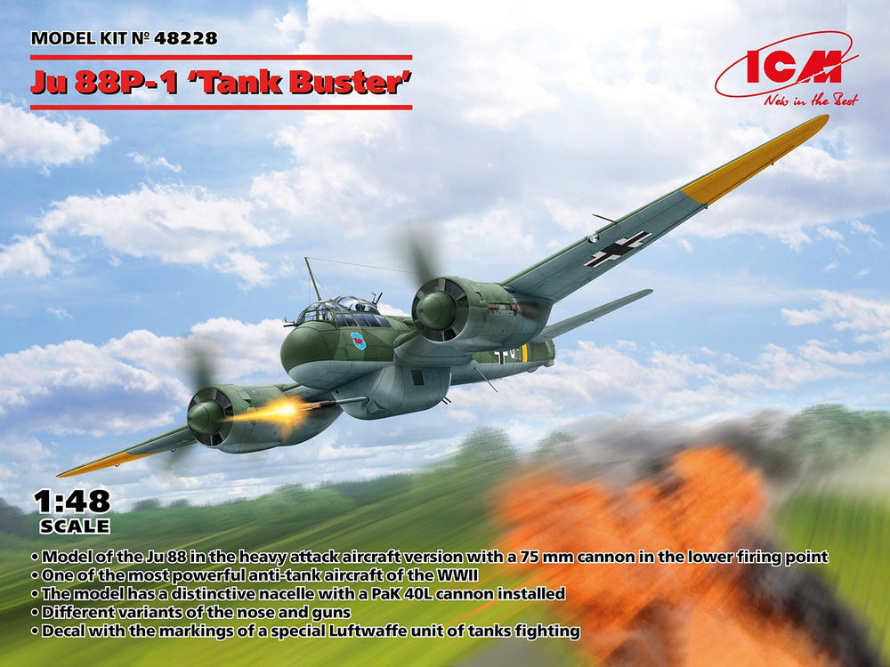 ICM 1/48 WW2 German Ju 88P-1 Tank Buster Aircraft