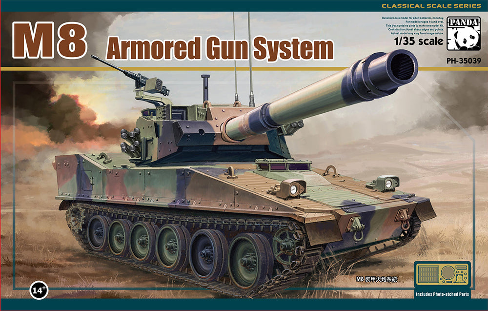 Panda Models 1/35 Scale M8 Armoured Gun System Model Kit