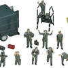 Hasegawa 1:72 Scale U.S Pilot + Ground Crew Set figures accessories