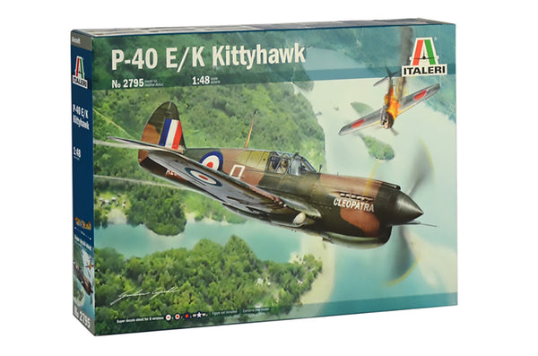 Italeri 1/48 scale WW2 Raf P-40E/K Kittyhawk plane model