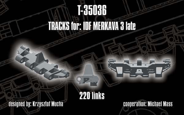 Quick Tracks 1/35 scale track upgrade Tracks for IDF Merkava Mk 3 late