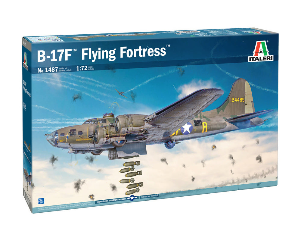 Italeri 1/72 Scale WW2 USAAF B-17F Flying Fortress plane model kit