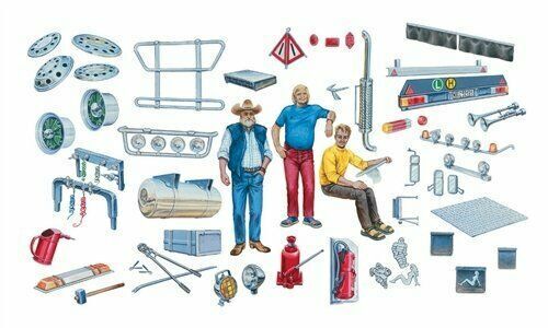 ITALERI TRUCKS 1/24 scale TRUCK ACCESSORIES set A diorama model upgrade