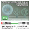 DEF Models 1/35 scale WW2 German Sd.kfz.251 Half-track spare wheel set ( for 1/16 AHHQ, Trumpeter kit)