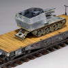 ZIMI 1/35 scale WW2 German 50 Ton Type SSy45 railway Flatcar with 2 x Sd.Kfz. 135/1 - 3 in 1 Kit