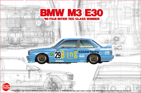 NUNU 1/24 CAR BMW M3 E30 Jtc  '1990 Intertec Class Winner