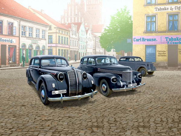ICM 1/35 WW2 German Wehrmacht Personnel Cars (Kadett K38 Saloon, Kapitan Saloon, Admiral Saloon)