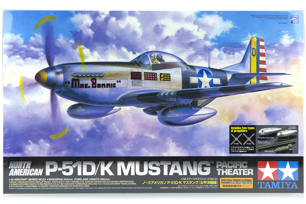 TAMIYA 1/32 AIRCRAFT WW2 US P-51D/K MUSTANG PACIFIC plane model kit