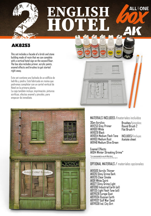 AK Interactive 1/35 scale ALL IN ONE SET -BOX 2 – ENGLISH HOTEL