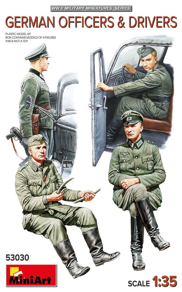 Miniart 1/35 WW2 GERMAN OFFICERS & DRIVERS