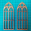 1/35 scale laser cut wooden Large Church windows (2 pcs)