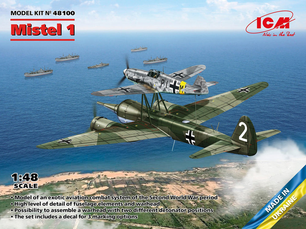 ICM 1/48 WW2 German Mistel 1, WWII German Composite Aircraft