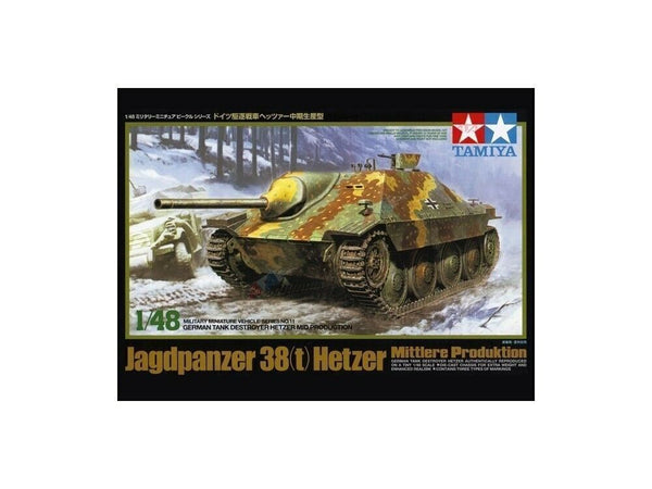 Tamiya 1/48 scale WW2 German HETZER MID PRODUCTION tank model kit