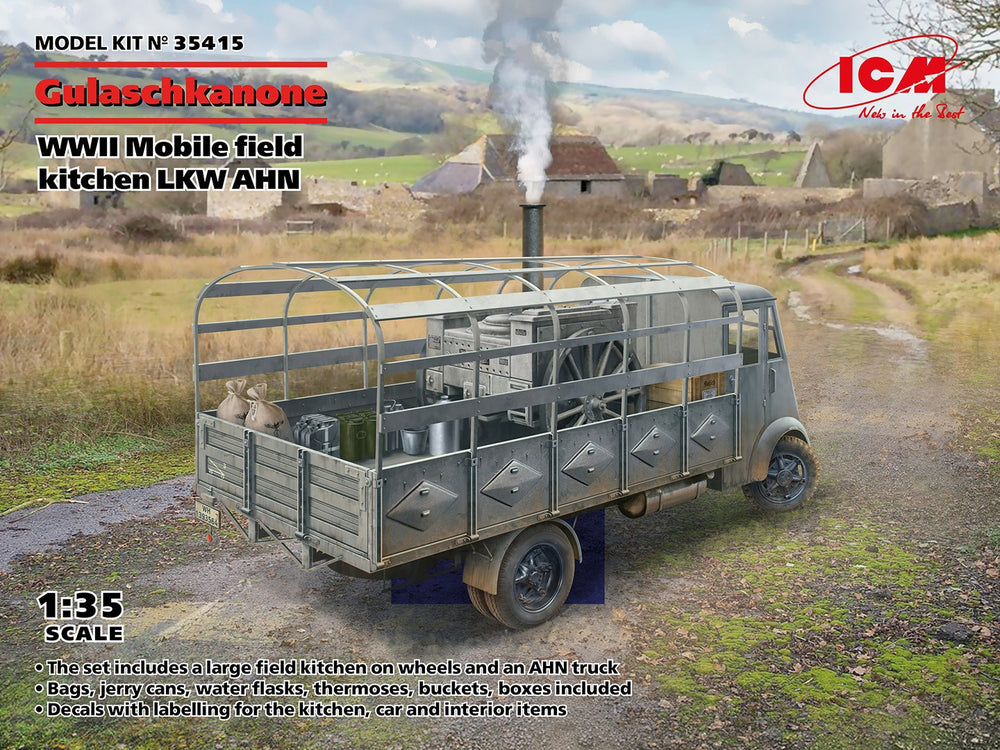 ICM 1/35 AHN 'Gulaschkanone' WW2 German mobile field kitchen