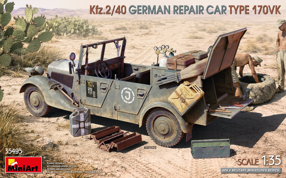 Miniart 1/35 scale WW2 German Kfz.2/40 German repair car Type 170VK