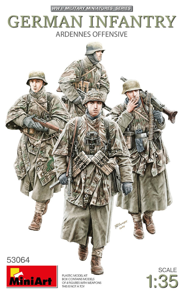 Miniart 1/35 scale WW2 German  Infantry. Ardennes Offensive Winter Clothing