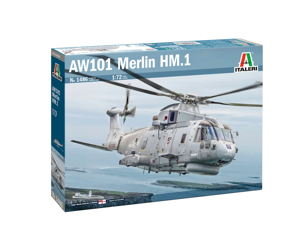 Italeri 1/72 scale AW-101 Merlin HM.1 helicopter model kit