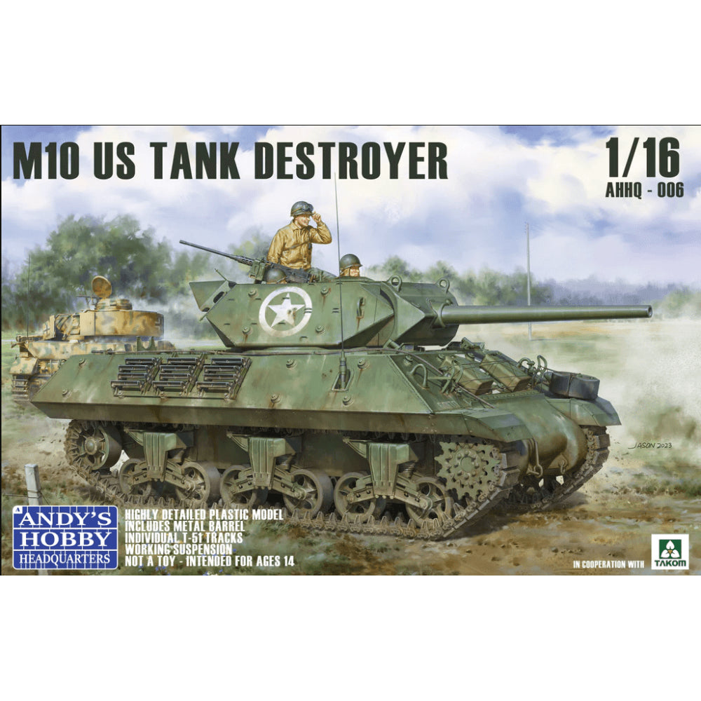 Andy's Hobby Headquarters 1:16 US M10 Tank Destroyer ' Wolverine ' Model Military Kit