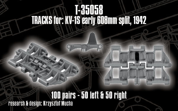 Quick Tracks 1/35 scale WW2 track upgrade KV-1S early 608mm split, 1942