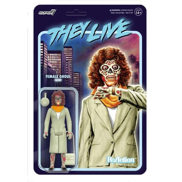 Super7 They Live Female Ghoul GITD ReAction Figure