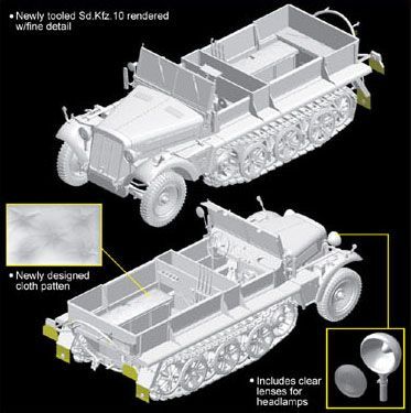 Dragon 1/35 WW2 German SD.KFZ 10 AUSF.B 1942