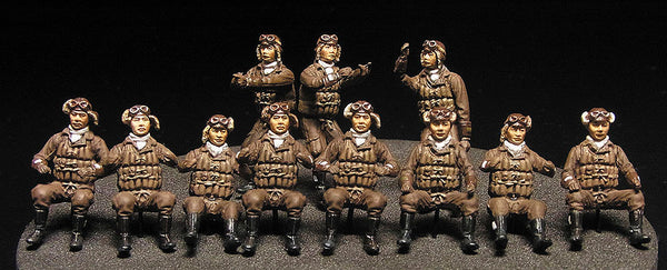 Hasegawa 1:72 scale WW2 Japanese IJN Navy Airmen Set 16 figures