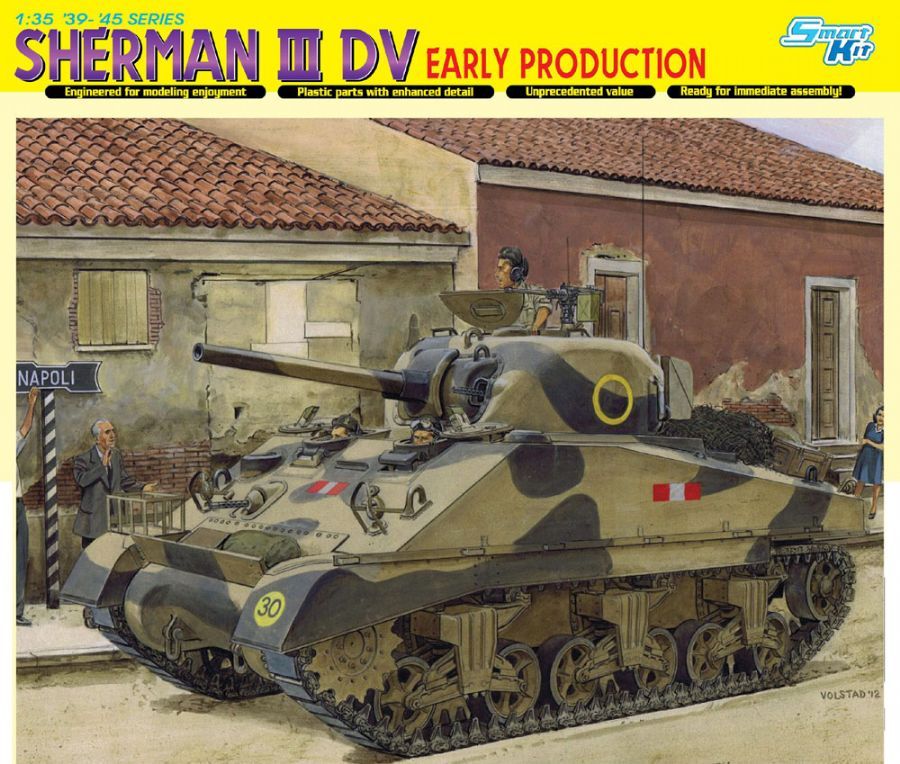 Dragon 1/35 WWII SHERMAN III DV EARLY PRODUCTION (SMART KIT)