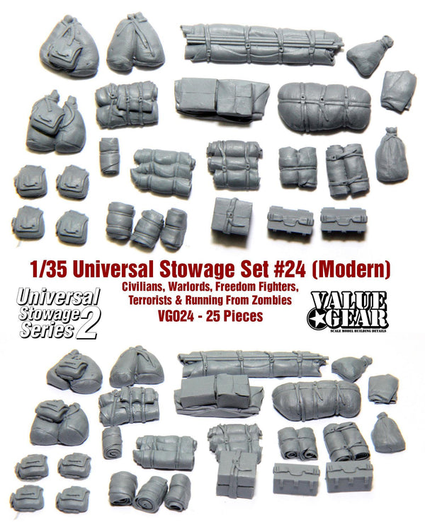 1/35 Scale resin kit Series 2 (Modern Universal) Tents & Tarps #24 (25 Pieces)