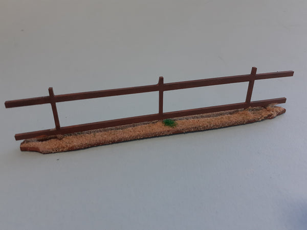 1/35 scale wooden 2 Rail fence (2 lengths per pack)