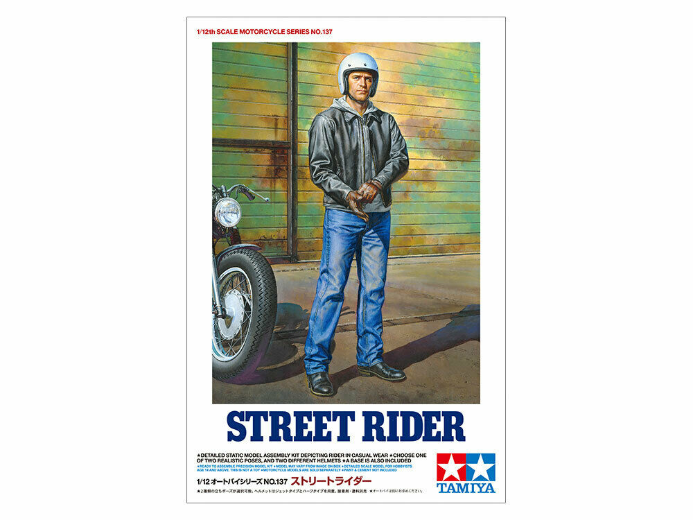 Tamiya 1/12 scale STREET RIDER FIGURE (Single Figure with Two Options)