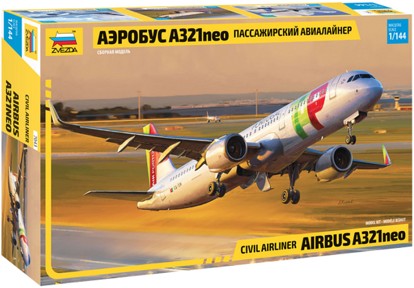 Zvezda 1/144 Airbus A-321 NEO airliner plane model kit