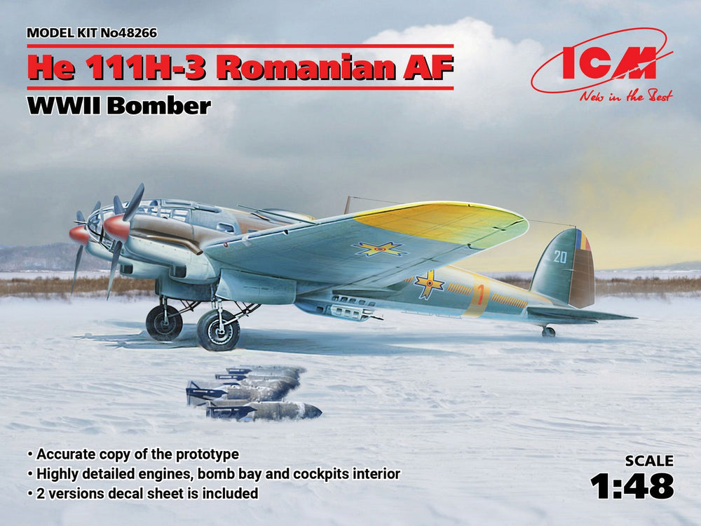 ICM 1/48 WW2 He 111H-3 Romanian AF, WWII Bomber