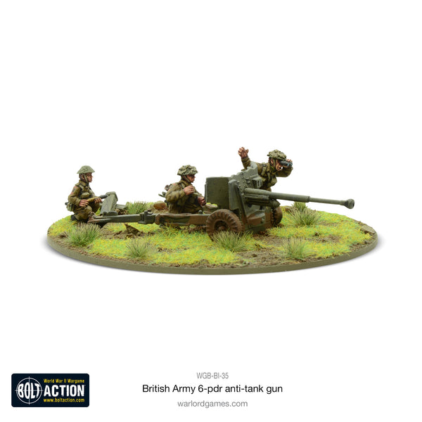 Warlord Games 28mm - Bolt Action  British Army 6 Pounder Anti Tank Gun