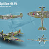 Build Army Brick building model WW2 British  Supermarine Spitfire Mk Vb Fighter Plane