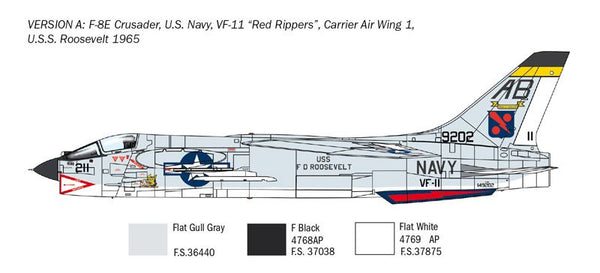 Italeri 1/72 F-8E Crusader C plane aircraft model kit