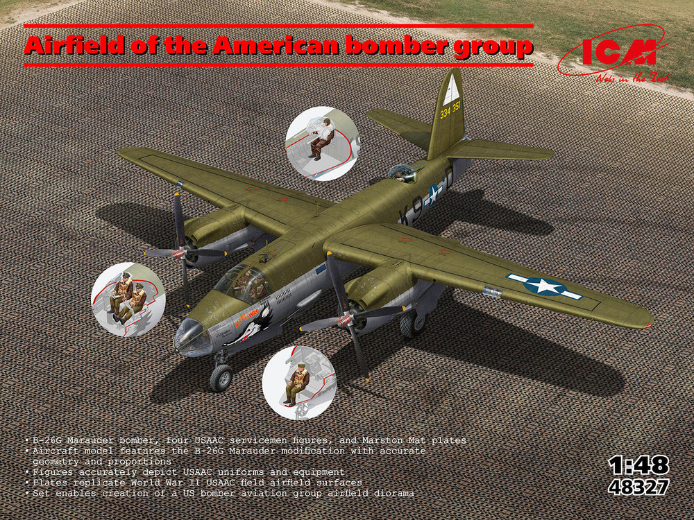 ICM AIRCRAFT 1:48 Airfield of the American bomber group