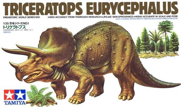 TAMIYA 1/35 scale DINOSAURS TRICERATOPS EURYCEPHALUS model kit