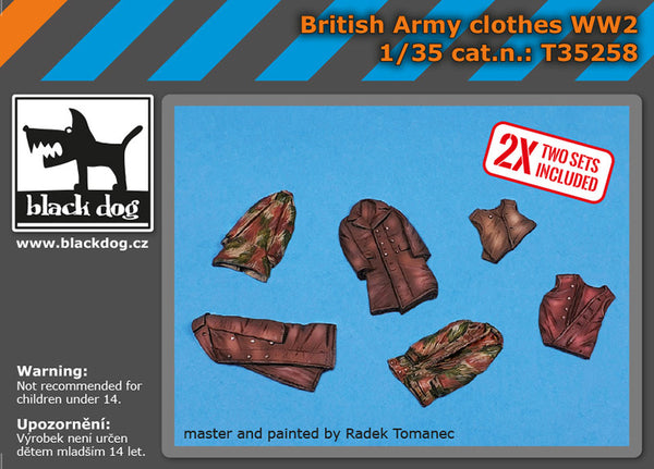 Blackdog 1/35 WW2 British army clothes – Resin model kit