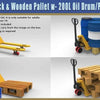 Gecko Models 1/35 Pallet Truck with Wooden Pallets and 200L Oil Drums # 0034