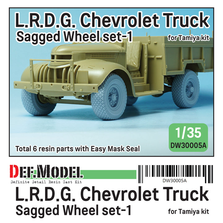 DEF Models 1/35 British L.R.D.G. Chevrolet Truck Sagged wheel set (1)