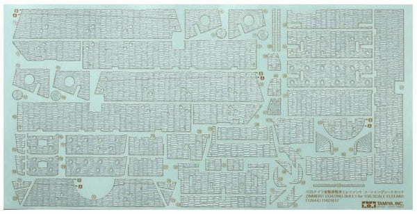 Tamiya 1/35 scale WW2 German Elefant Zimmerit Sheet Simulating Zimmerit on military models
