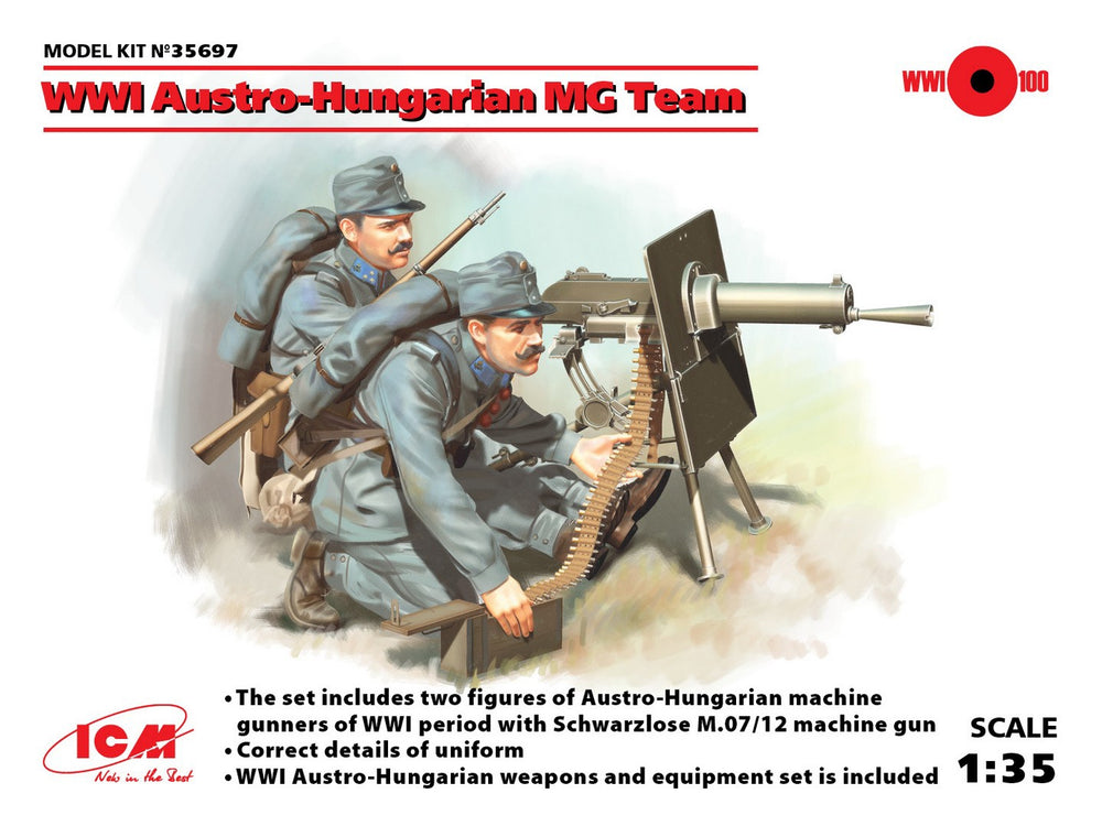 ICM 1/35 WW1 Austro-Hungarian MG Team (2 figures)